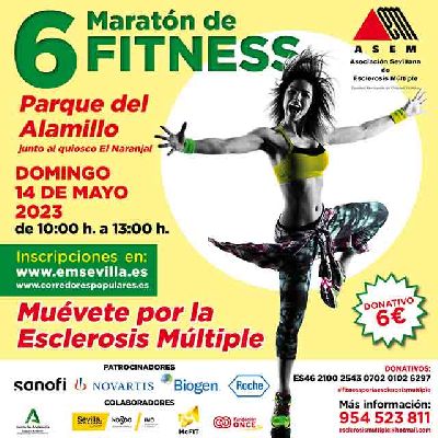 Cartel del sexto Maratón Fitness Popular Muévete por la esclerosis múltiple en Sevilla