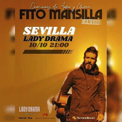 Cartel del concierto de Fito Mansilla en Lady Drama Café Teatro Sevilla 2026
