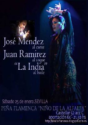 Flamenco: La India en la Peña Niño de la Alfalfa de Sevilla