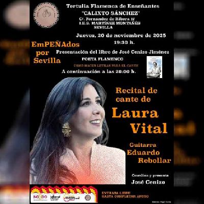 Cartel del recital de Laura Vital en la Peña Calixto Sánchez de Sevilla 2025