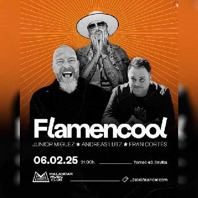 Cartel del concierto de Flamencool en Malandar Sevilla 2025