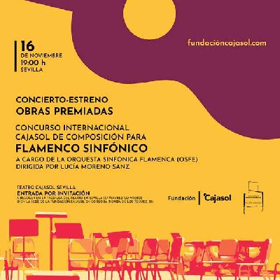Cartel del concierto Flamenco Sinfónico en Cajasol Sevilla 2025