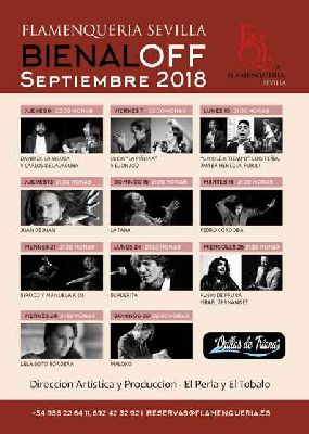 Flamenco: programación especial Bienal Off en Flamenquería Sevilla 2018