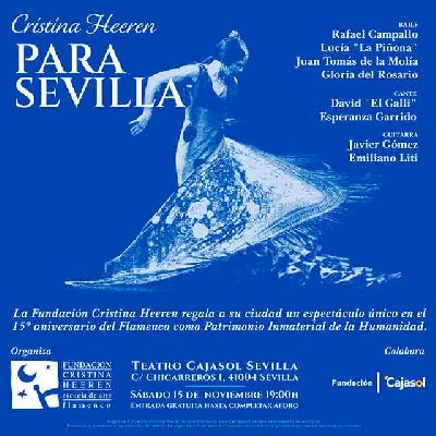 Cartel del espectáculo flamenco Para Sevilla en Cajasol Sevilla 2025