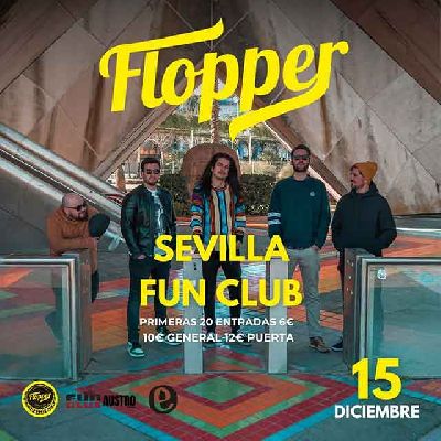 Cartel del concierto de Flopper en FunClub Sevilla 2023