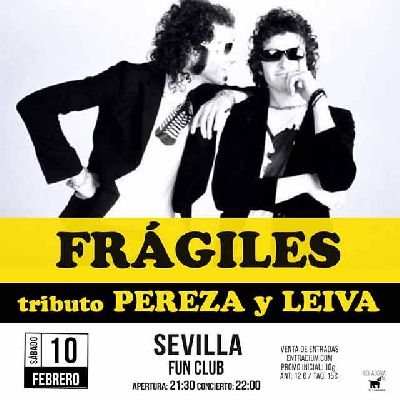 Cartel del concierto de Frágiles (tributo a Pereza y Leiva) en FunClub Sevilla 2024