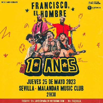 Cartel del concierto de Francisco, el Hombre en Malandar Sevilla 2023