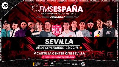 Cartel de Freestyle Master Series (FMS España) en el Cartuja Center de Sevilla 2022