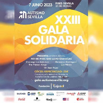 Cartel de la XXIII Gala Benéfica de Autismo Sevilla 2023