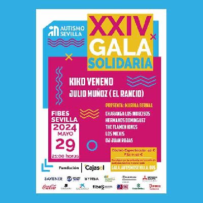Cartel de la XXIV Gala Benéfica de Autismo Sevilla 2024