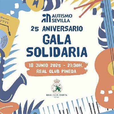 Cartel de la XXV Gala Benéfica de Autismo Sevilla 2025