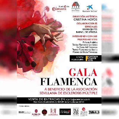 Cartel de Gala flamenca benéfica en el Cartuja Center de Sevilla 2024