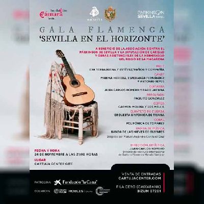 Cartel de la Gala flamenca benéfica en el Cartuja Center de Sevilla 2026