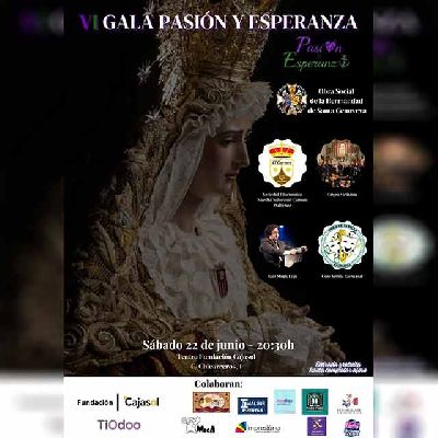 Cartel de la sexta Gala Pasión y Esperanza en Cajasol Sevilla 2024