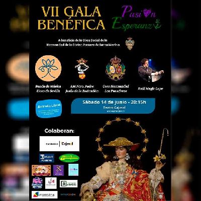 Cartel de la Gala Benéfica Pasión y Esperanza en Cajasol Sevilla 2025