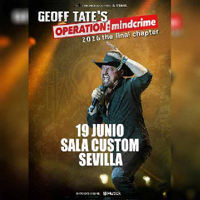 Cartel del concierto de Geoff Tate en Custom Sevilla 2026