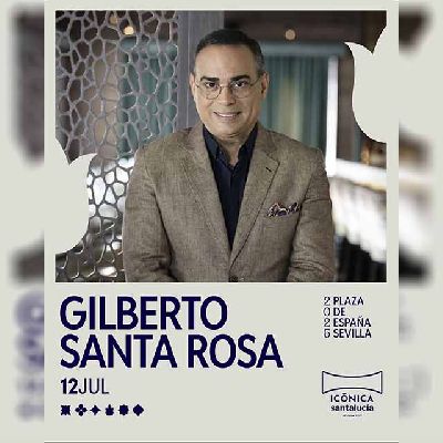 Cartel del concierto de Gilberto Santa Rosa en el festival Icónica Sevilla Fest 2025