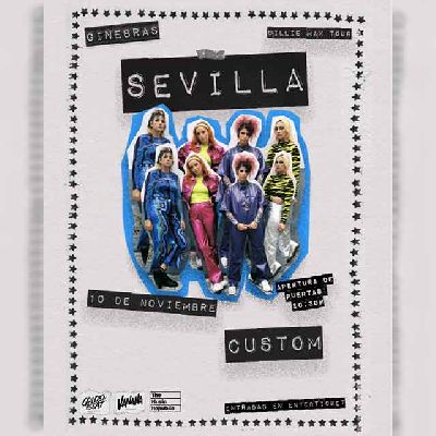 Cartel del concierto de Ginebras en Custom Sevilla 2023