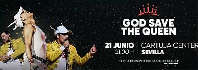Cartel del concierto de God Save The Queen DSR en el Cartuja Center de Sevilla 2024