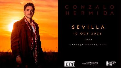 Cartel del concierto de Gonzalo Hermida en el Cartuja Center de Sevilla 2025