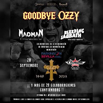 Cartel del concierto de Goodbye Ozzy en Custom Sevilla 2025