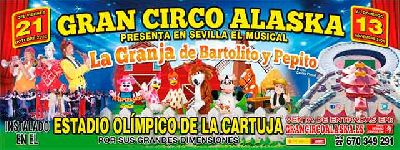 Cartel del El Gran Circo Alaska en Sevilla (otoño 2022)