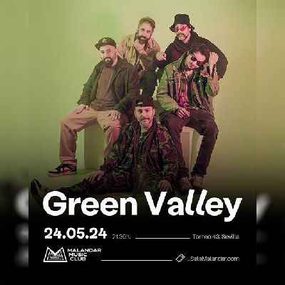 Cartel del concierto de Green Valley en Malandar Sevilla 2024