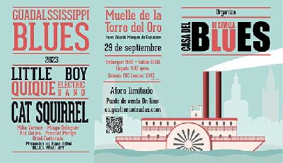 Cartel del concierto Guadalssissippi Blues en Sevilla 2023