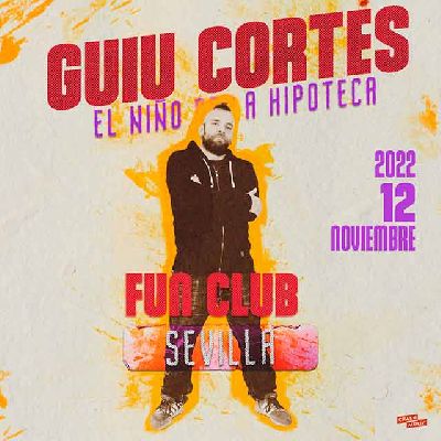 Cartel del concierto de Guiu Cortés en FunClub Sevilla (noviembre 2022)
