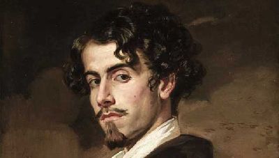 Imagen detalle del retrato de Gustavo Adolfo Bécquer