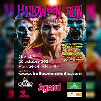 Cartel de la primera Carrera Halloween Run en Sevilla 2024