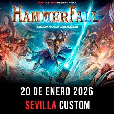Cartel del concierto de HammerFall y Tailgunner en Custom Sevilla 2026