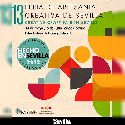 Cartel de la décimo tercera feria de artesanía Hecho en Sevilla 2022
