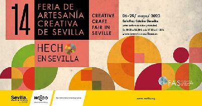 Cartel de la décimo cuarta feria de artesanía Hecho en Sevilla 2023