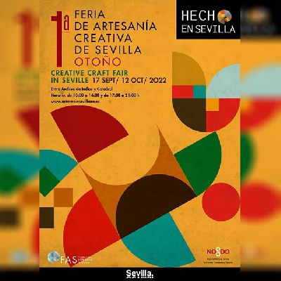 Cartel de la primera edición de la Feria de Artesanía Creativa de Sevilla de Otoño