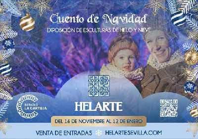 Cartel de la exposición Helarte (Cuento de Navidad) en Sevilla 2024