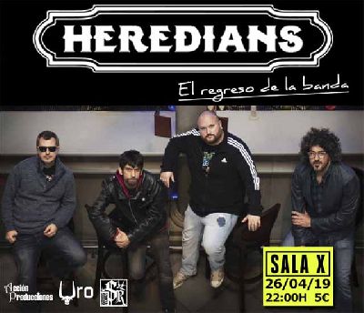 Cartel del concierto de Heredians en la Sala X de Sevilla