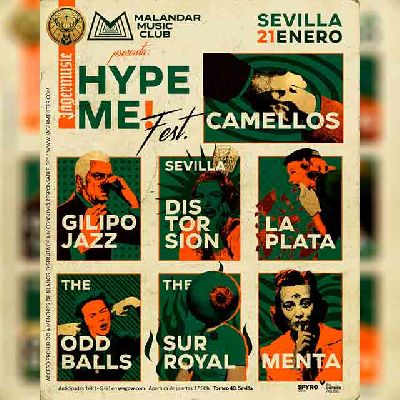 Cartel de los conciertos de HypeMe! Fest en Malandar Sevilla 2023