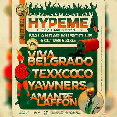 Cartel del festival HypeMe! Fest en Malandar Sevilla en octubre de 2023