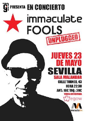 Cartel del concierto de Immaculate Fools en Malandar Sevilla 2019