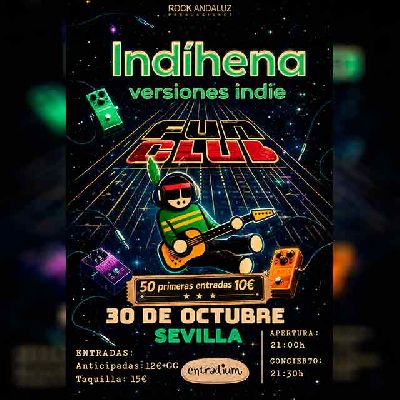 Cartel del concierto de Indíhena en FunClub Sevilla 2026