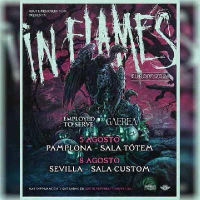 Cartel de la gira Europa 2026 de In Flames