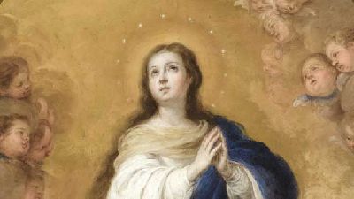 Detalle del cuadro Inmaculada Concepción de Murillo