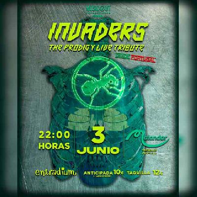 Cartel del concierto de Invaders en Malandar Sevilla 2022