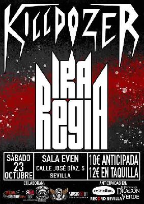 Cartel del concierto de Ira Regia y Killdozeren la Sala Even Sevilla 2021