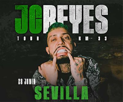 Cartel del concierto de la gira Tour Km 33 2025 de JC Reyes en Sevilla