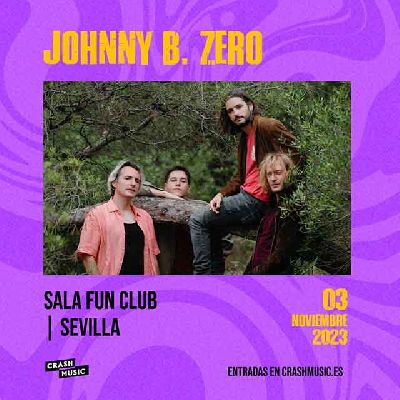 Cartel del concierto de Johnny B. Zero en FunClub Sevilla 2023