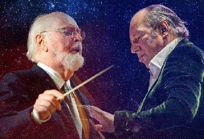 Imagen promocional de John Williams y Hans Zimmer