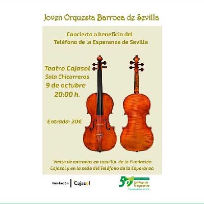 Cartel del concierto de la Joven Orquesta Barroca de Sevilla en Cajasol Sevilla 2021