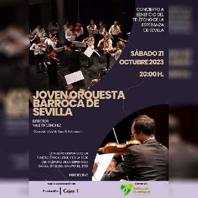 Cartel del concierto de la Joven Orquesta Barroca de Sevilla en Cajasol Sevilla 2023